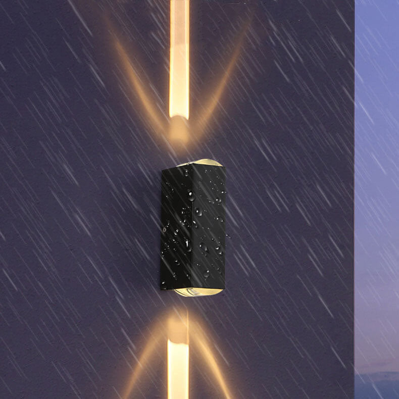 Outdoor Wall Lamp Modern Up Down Light with Beam Effect for Patio and Facade