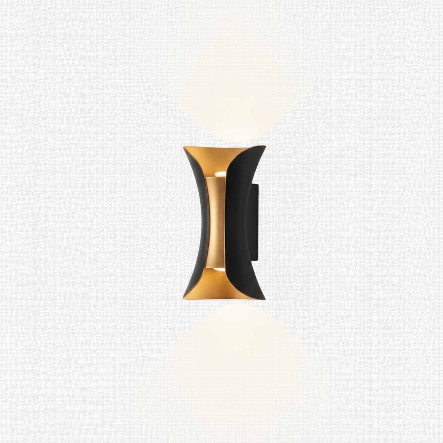 Outdoor Wall Lamp Modern Up Down Light with Hourglass Shape for Indoor and Outdoor Use