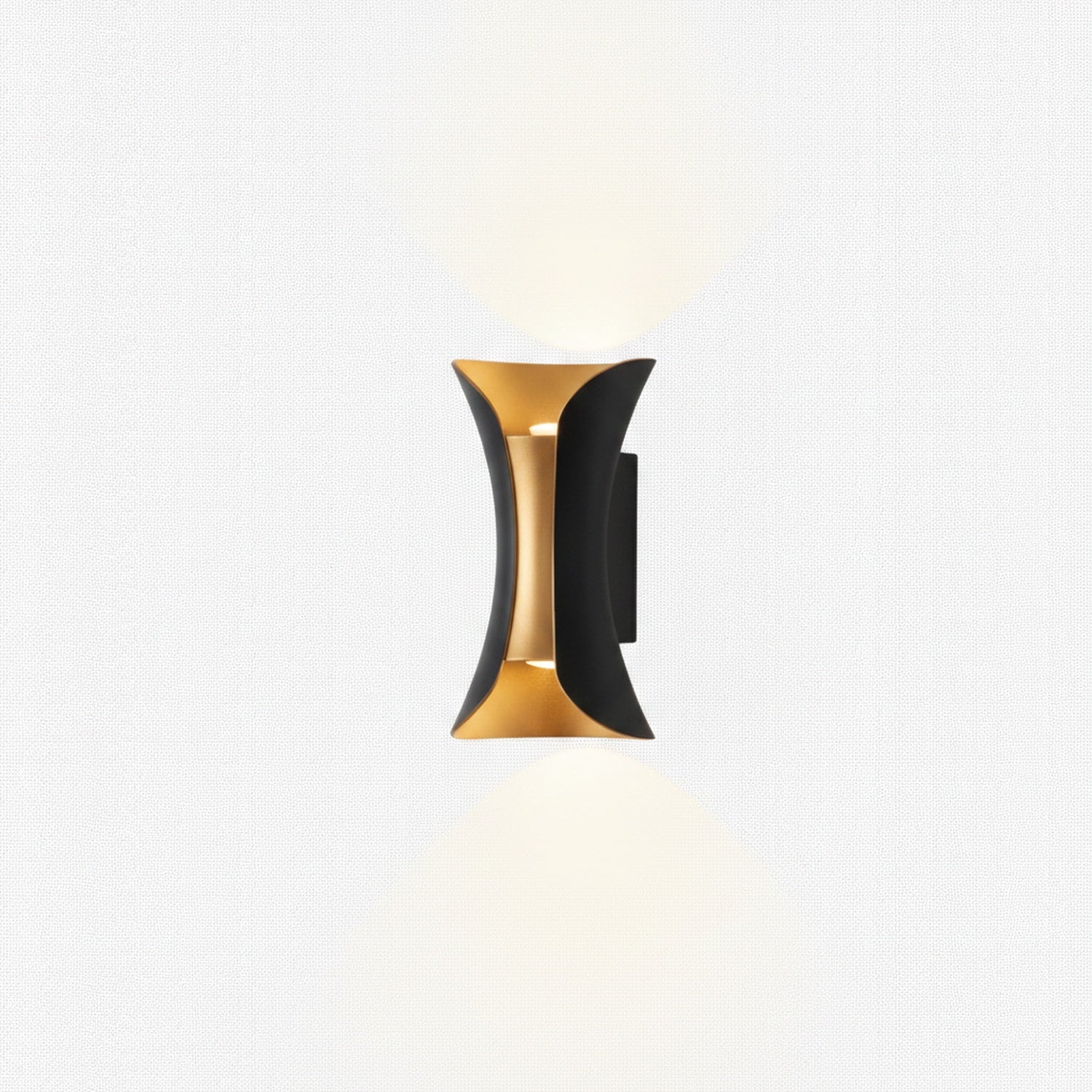 Outdoor Wall Lamp Modern Up Down Light with Hourglass Shape for Indoor and Outdoor Use
