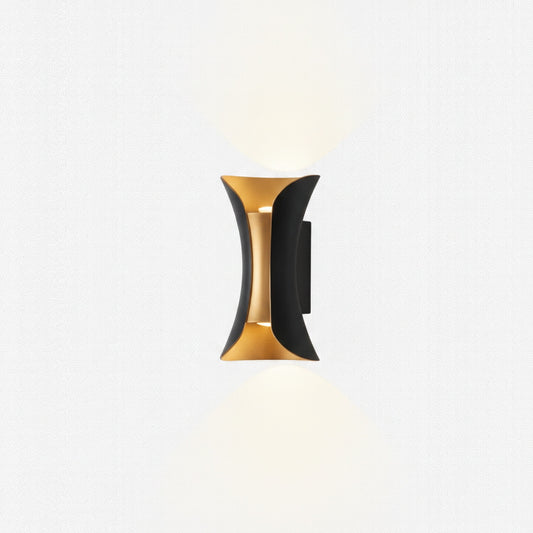Outdoor Wall Lamp Modern Up Down Light with Hourglass Shape for Indoor and Outdoor Use