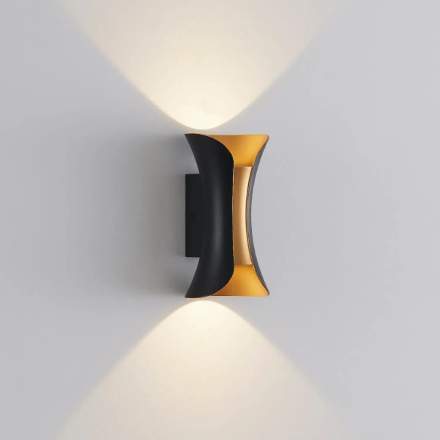 Outdoor Wall Lamp Modern Up Down Light with Hourglass Shape for Indoor and Outdoor Use