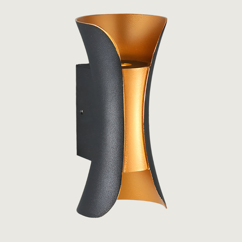 Outdoor Wall Lamp Modern Up Down Light with Hourglass Shape for Indoor and Outdoor Use
