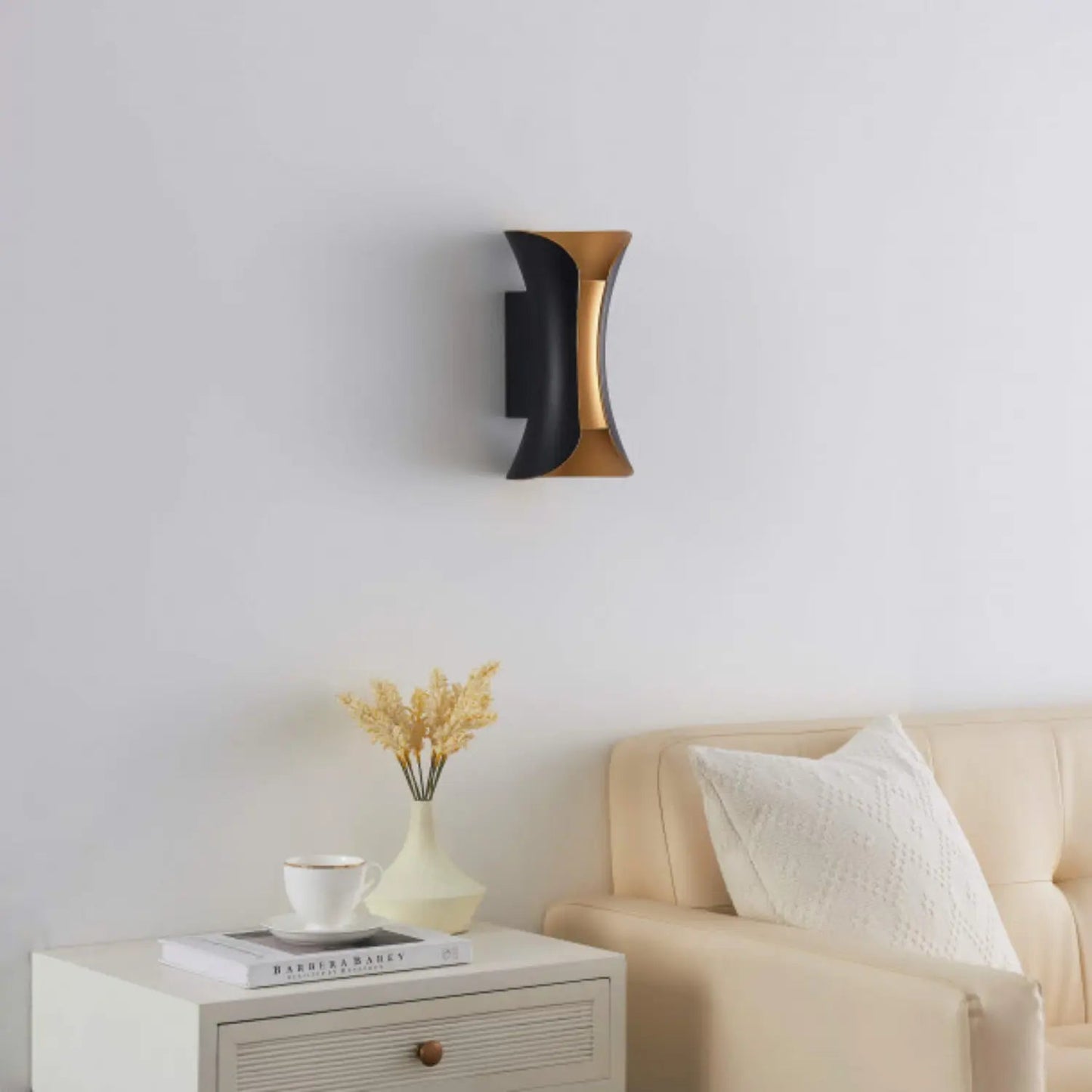 Outdoor Wall Lamp Modern Up Down Light with Hourglass Shape for Indoor and Outdoor Use
