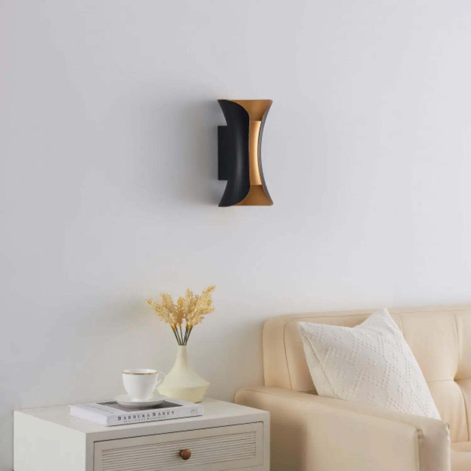 Outdoor Wall Lamp Modern Up Down Light with Hourglass Shape for Indoor and Outdoor Use