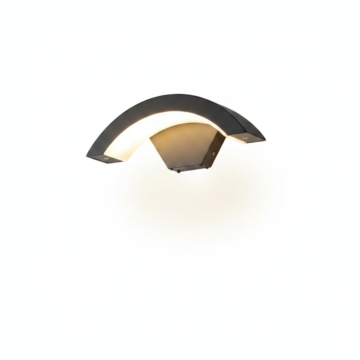 Outdoor Wall Lamp Modern with Arch Design and Integrated LED