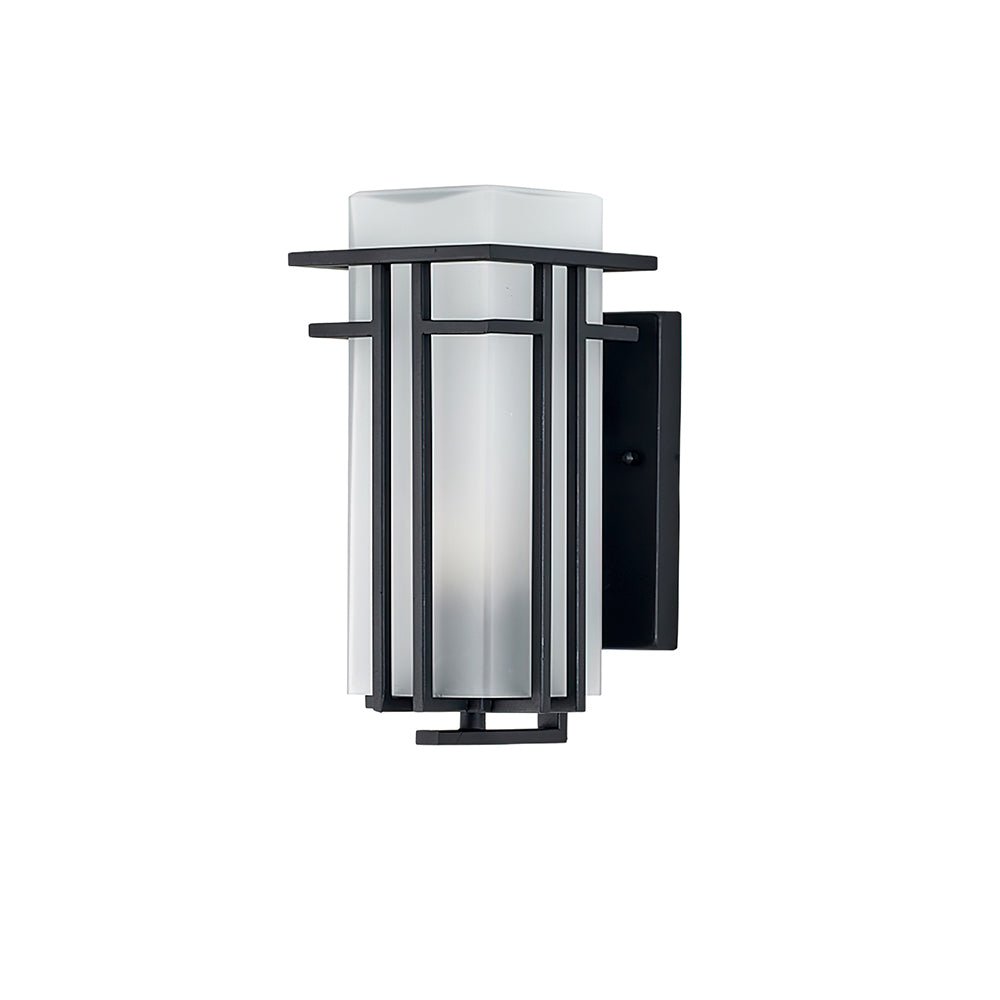 Outdoor Wall Lamp Modern with Frosted Glass Shade and Metal Frame