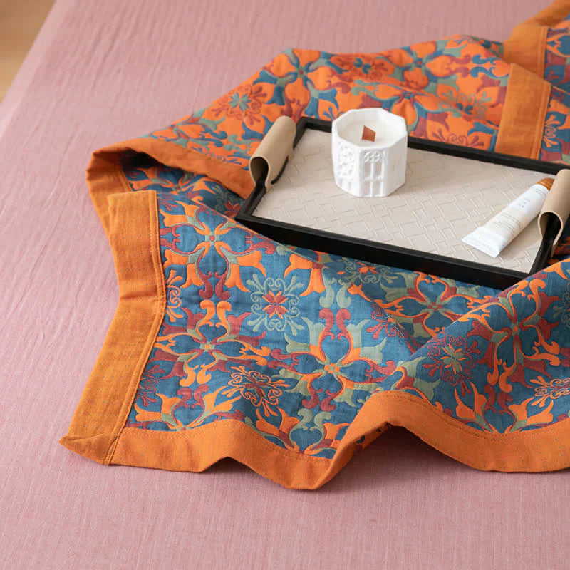 Patterned Six-Layer Quilt with Contrast Border