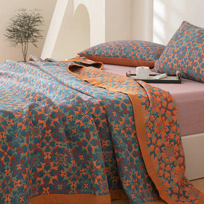 Patterned Six-Layer Quilt with Contrast Border