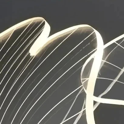 Pendant Lamp Art Deco Ginkgo Leaf Ring with Integrated LED