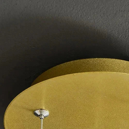 Pendant Lamp Art Deco Ginkgo Leaf Ring with Integrated LED