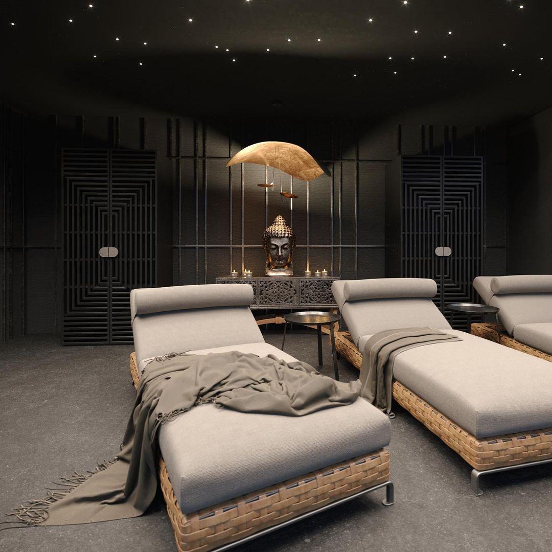 Pendant Lamp Art Deco with Curved Wave Shade and Integrated LED