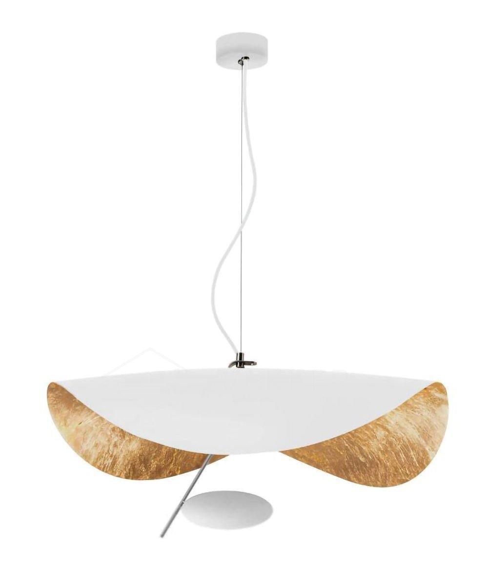 Pendant Lamp Art Deco with Curved Wave Shade and Integrated LED