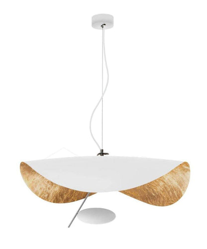 Pendant Lamp Art Deco with Curved Wave Shade and Integrated LED