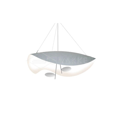 Pendant Lamp Art Deco with Curved Wave Shade and Integrated LED