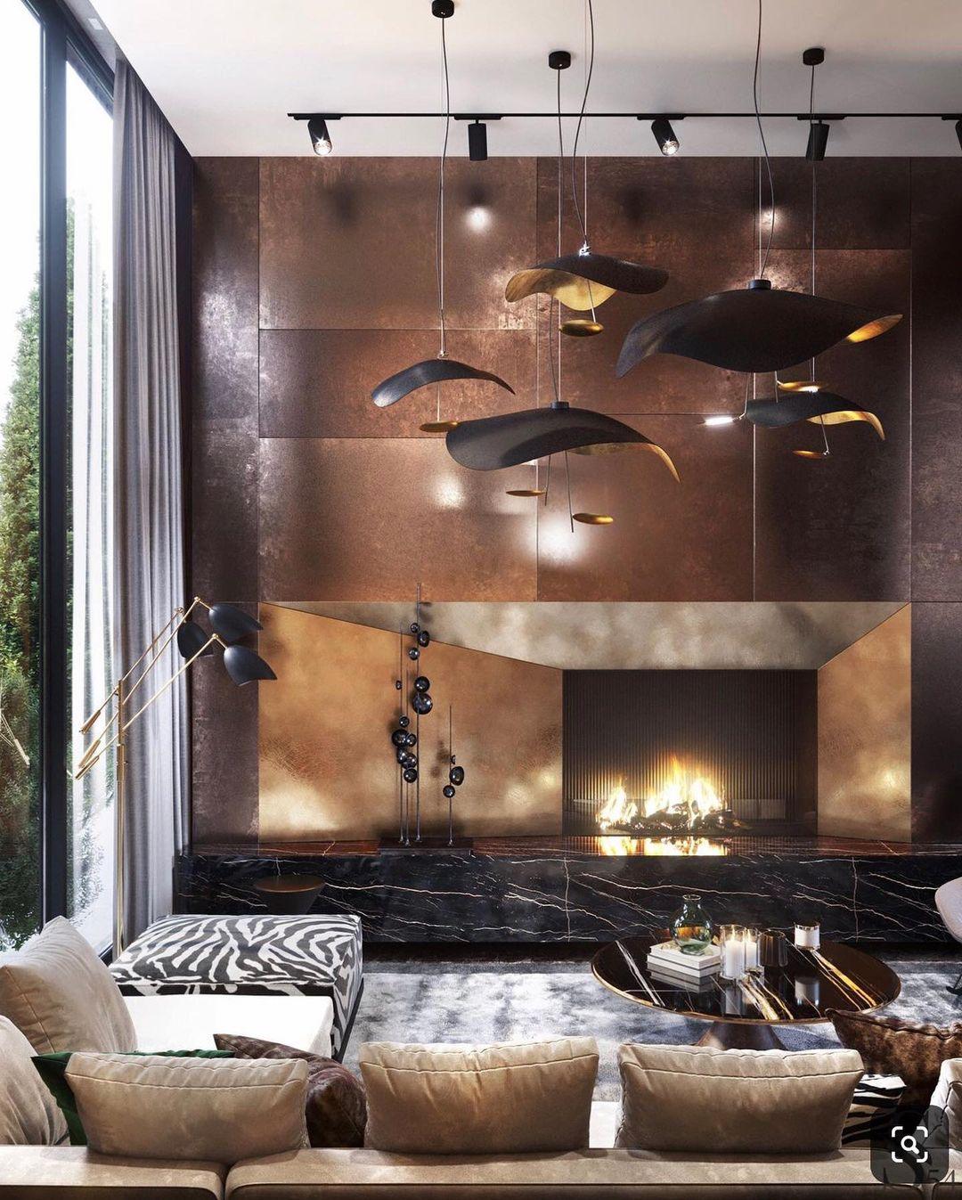 Pendant Lamp Art Deco with Curved Wave Shade and Integrated LED