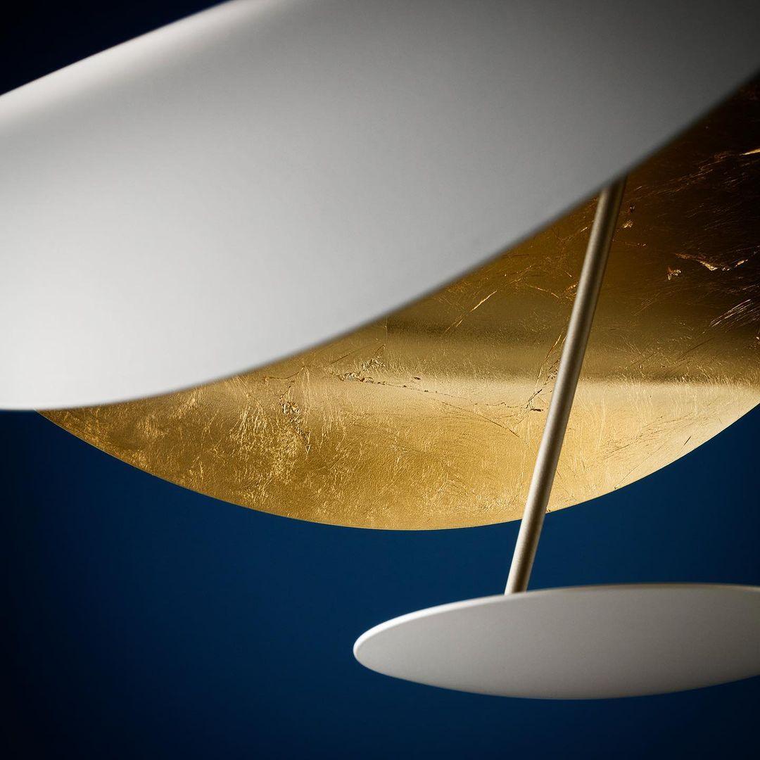 Pendant Lamp Art Deco with Curved Wave Shade and Integrated LED