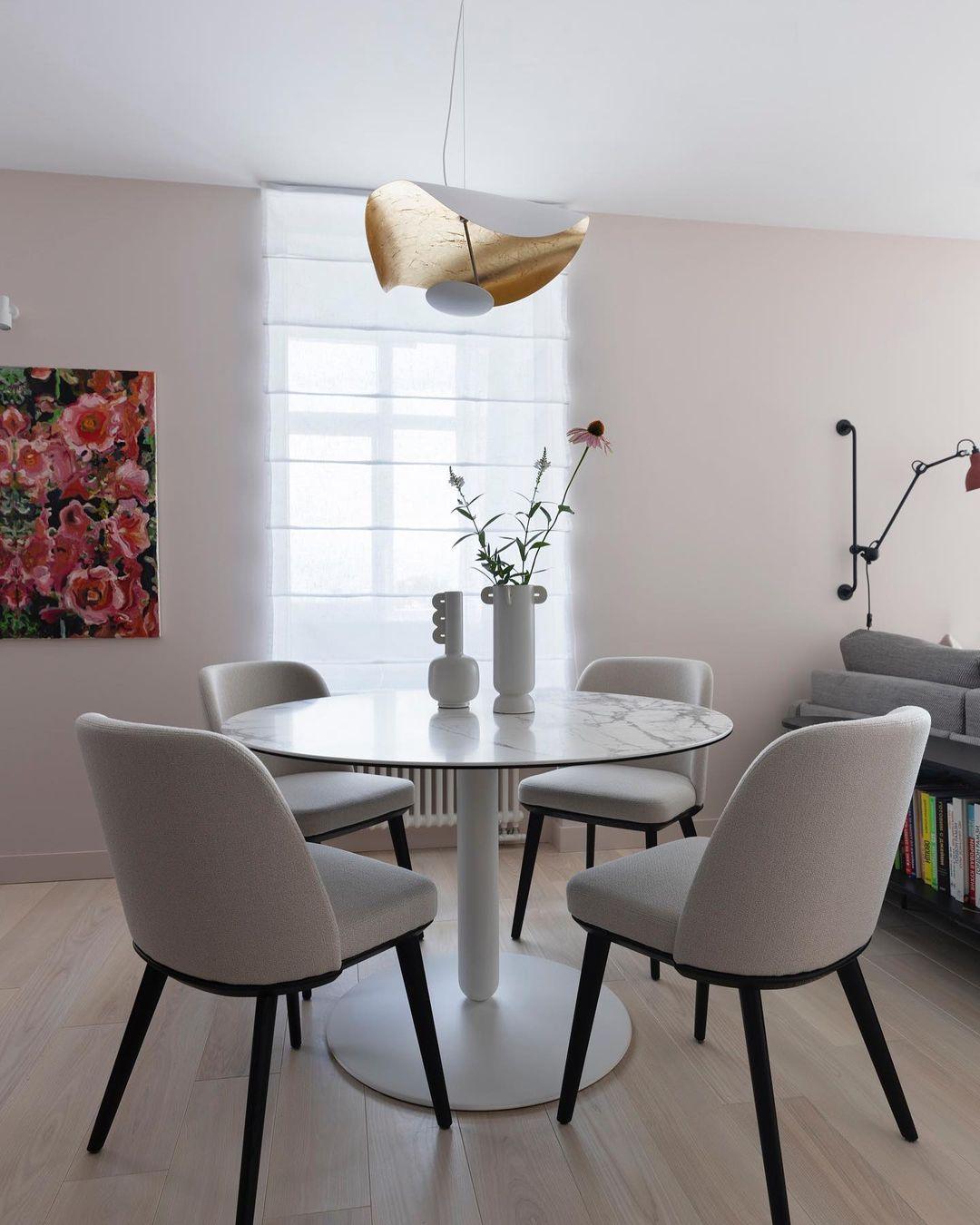 Pendant Lamp Art Deco with Curved Wave Shade and Integrated LED