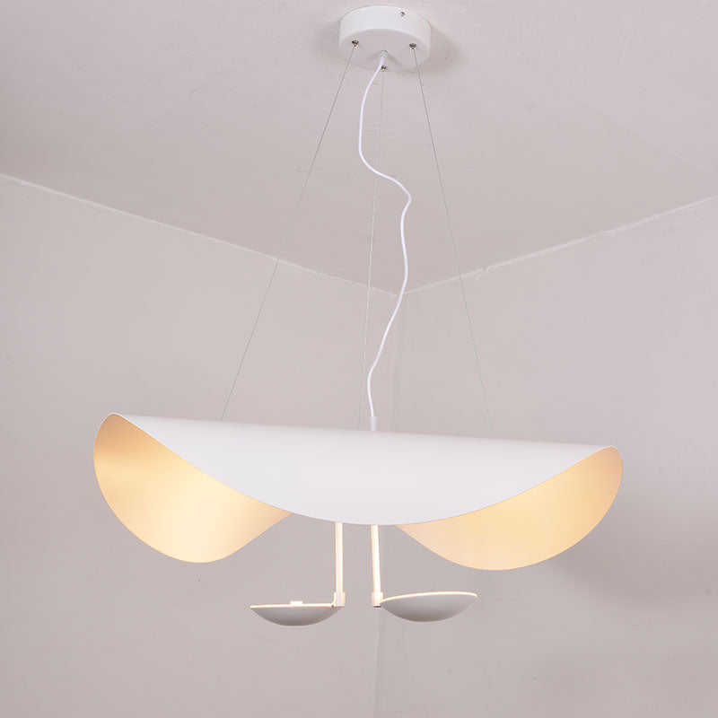 Pendant Lamp Art Deco with Curved Wave Shade and Integrated LED