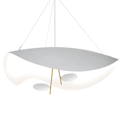 Pendant Lamp Art Deco with Curved Wave Shade and Integrated LED ##POS:75##