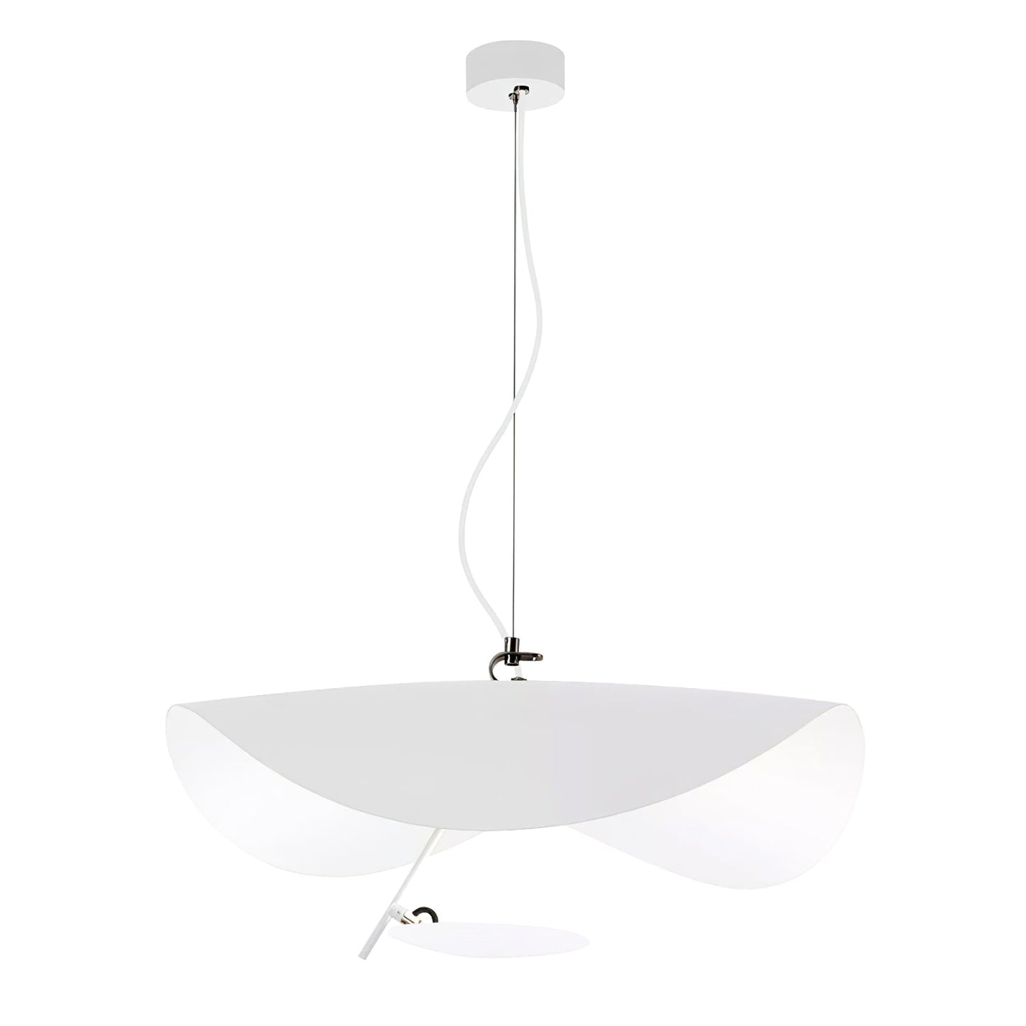 Pendant Lamp Art Deco with Curved Wave Shade and Integrated LED