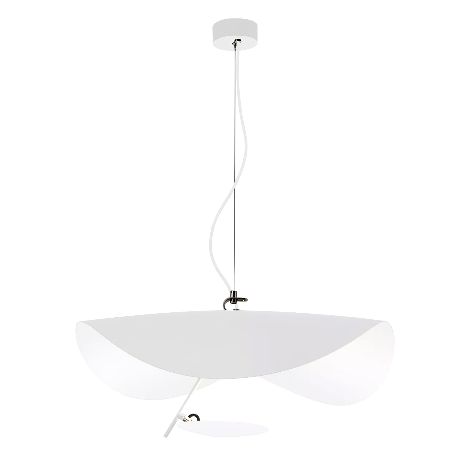 Pendant Lamp Art Deco with Curved Wave Shade and Integrated LED