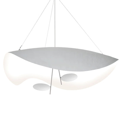 Pendant Lamp Art Deco with Curved Wave Shade and Integrated LED
