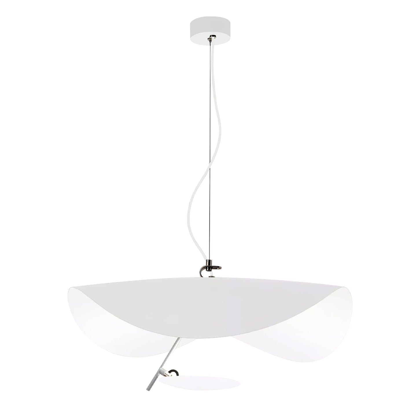 Pendant Lamp Art Deco with Curved Wave Shade and Integrated LED