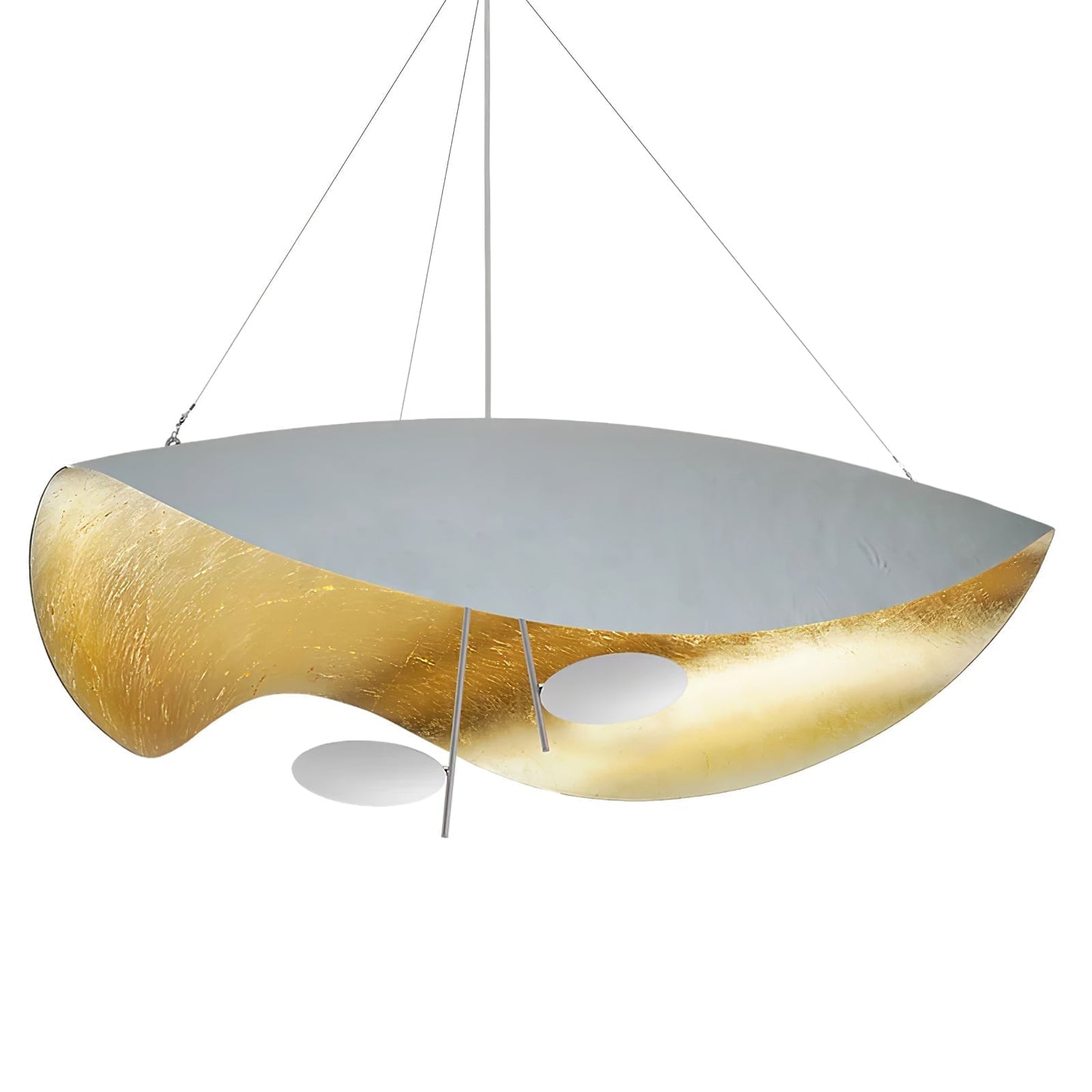 Pendant Lamp Art Deco with Curved Wave Shade and Integrated LED ##POS:84##