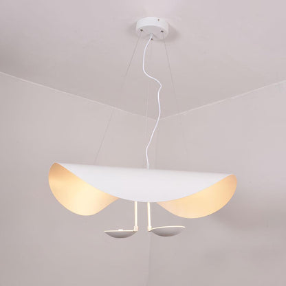 Pendant Lamp Art Deco with Curved Wave Shade and Integrated LED