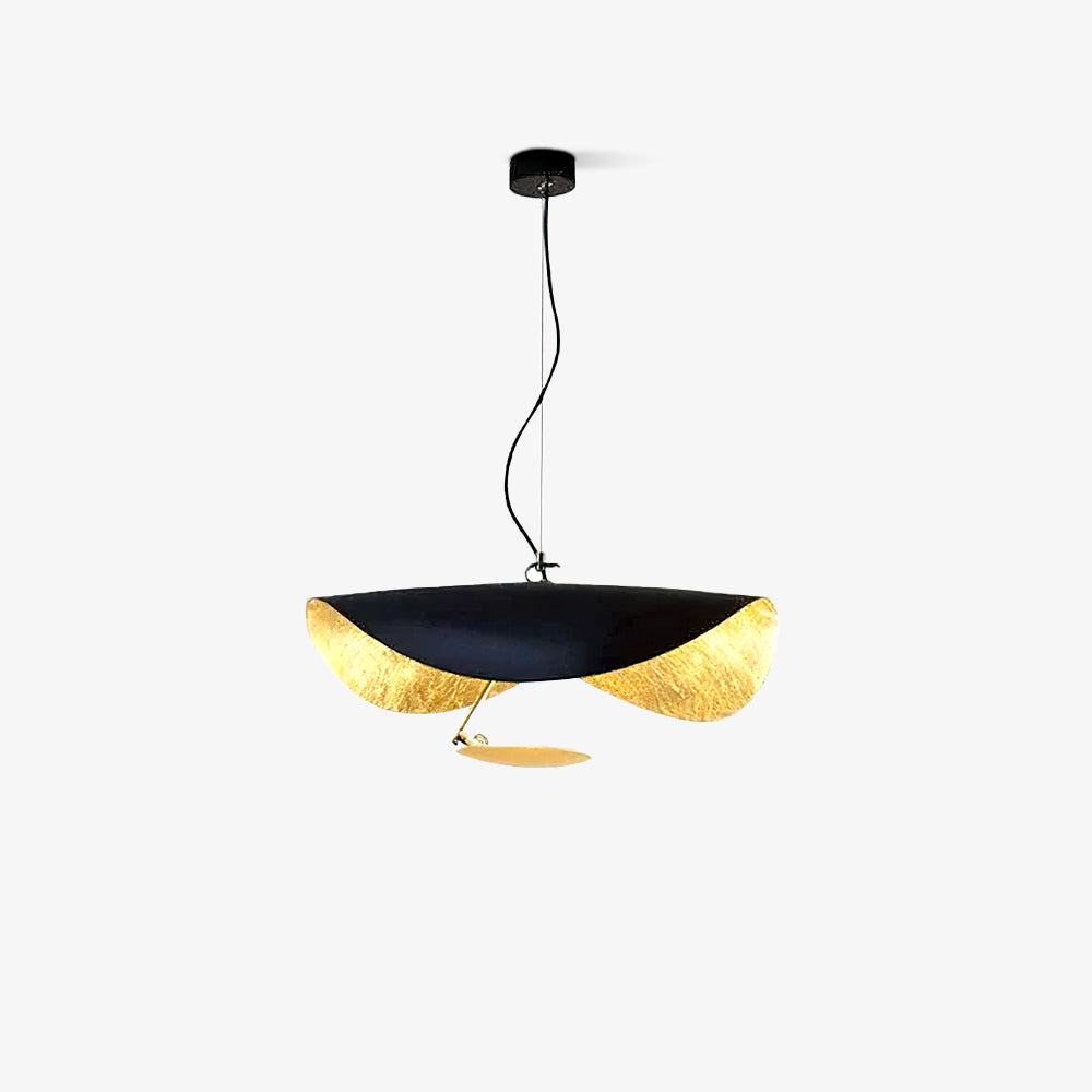 Pendant Lamp Art Deco with Curved Wave Shade and Integrated LED