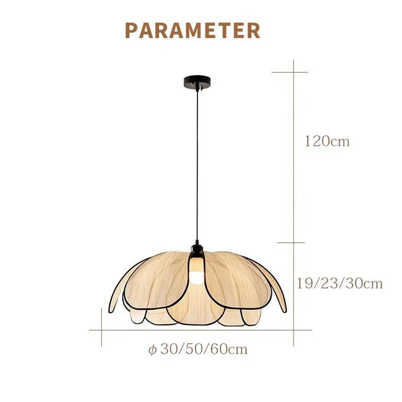 Pendant Lamp Bohemian with Flower Petal Shade in Three Sizes
