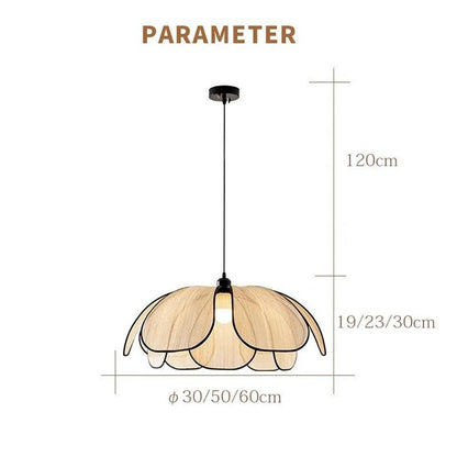 Pendant Lamp Bohemian with Flower Petal Shade in Three Sizes