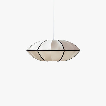 Pendant Lamp Bohemian with Oval Fabric Shade and Adjustable Cable