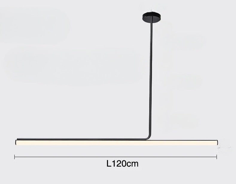 Pendant Lamp Minimalist Linear LED Bar with Adjustable Color Temperature