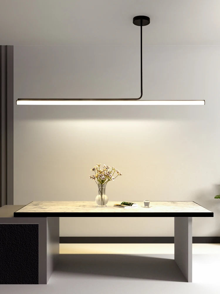 Pendant Lamp Minimalist Linear LED Bar with Adjustable Color Temperature