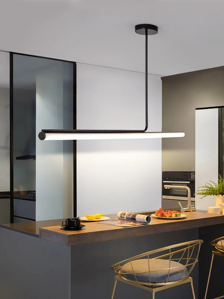 Pendant Lamp Minimalist Linear LED Bar with Adjustable Color Temperature