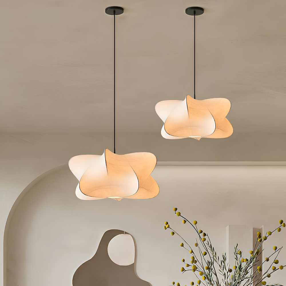 Pendant Lamp Minimalist Wabi Sabi Cocoon Shape with Adjustable Cable