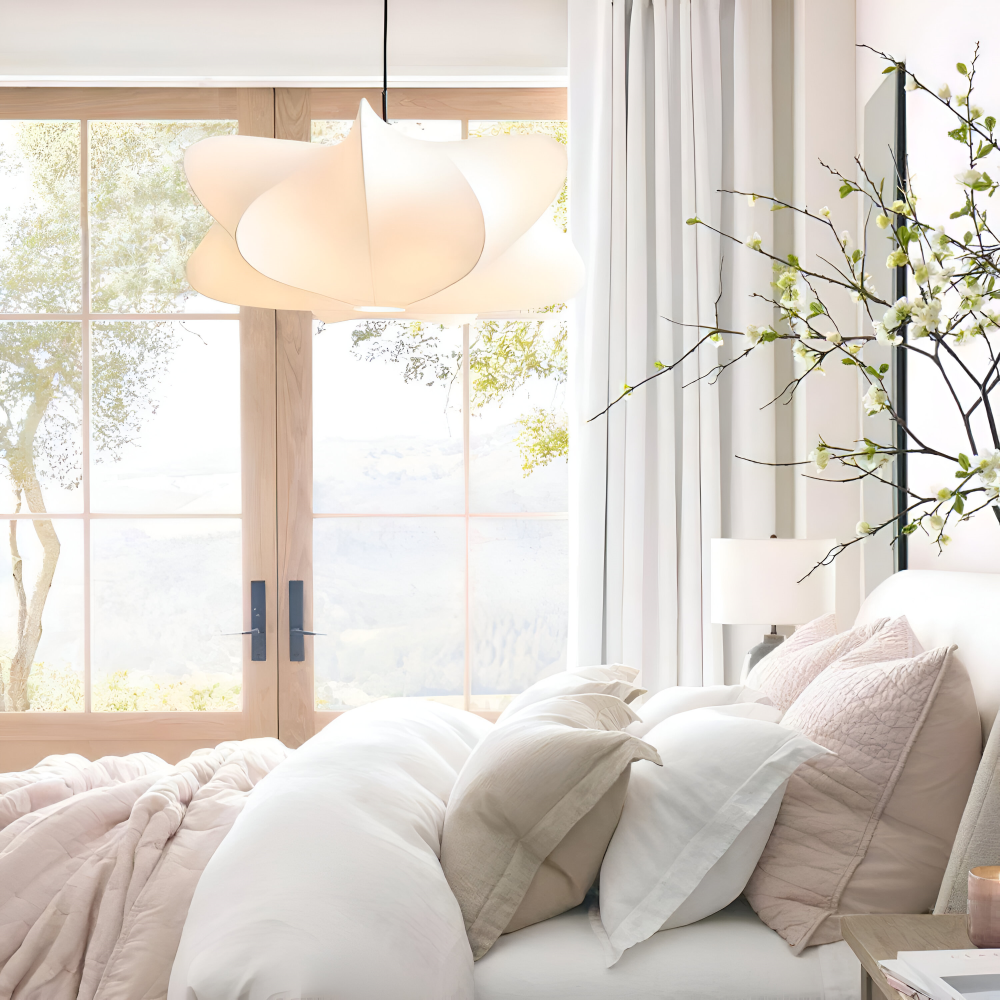 Pendant Lamp Minimalist Wabi Sabi Cocoon Shape with Adjustable Cable