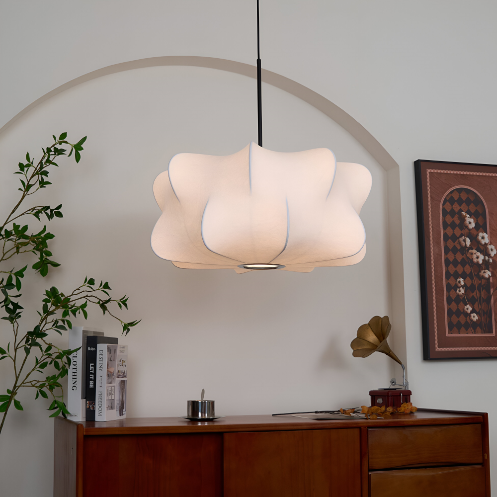 Pendant Lamp Minimalist Wabi Sabi Cocoon Shape with Adjustable Cable