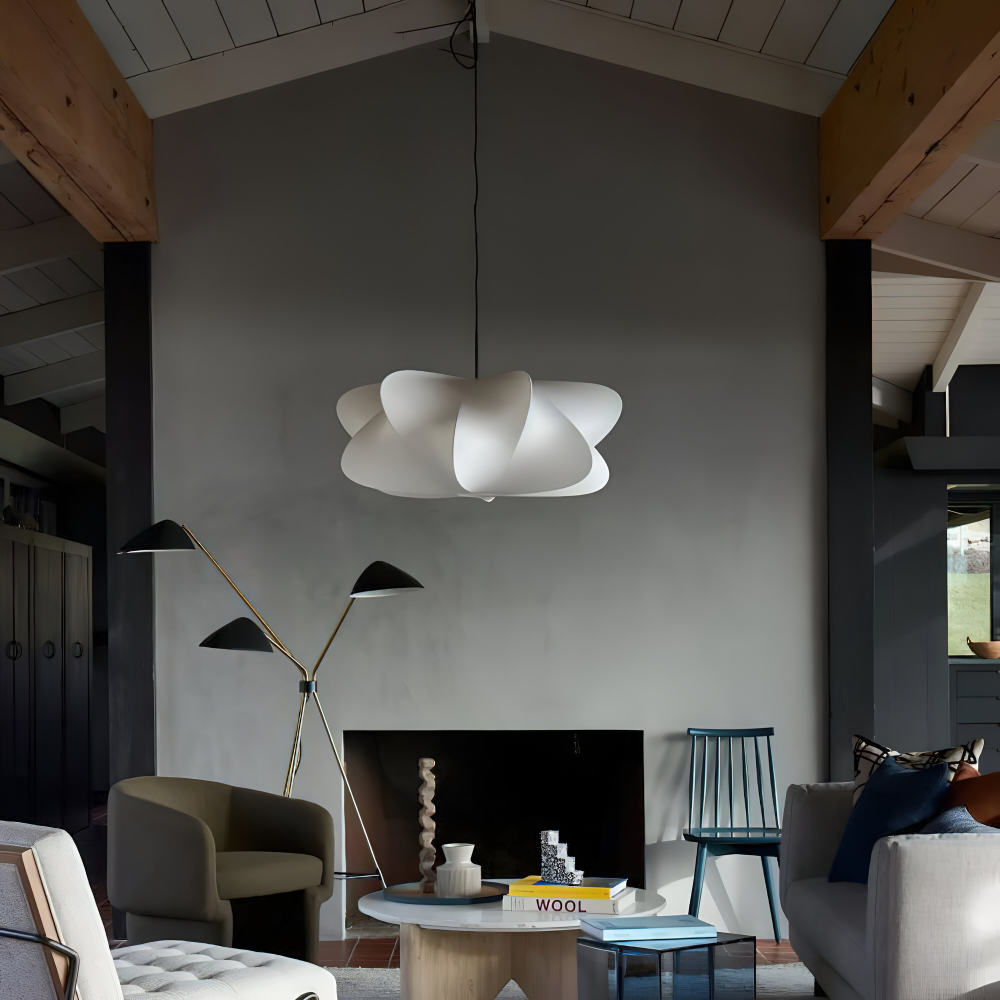 Pendant Lamp Minimalist Wabi Sabi Cocoon Shape with Adjustable Cable