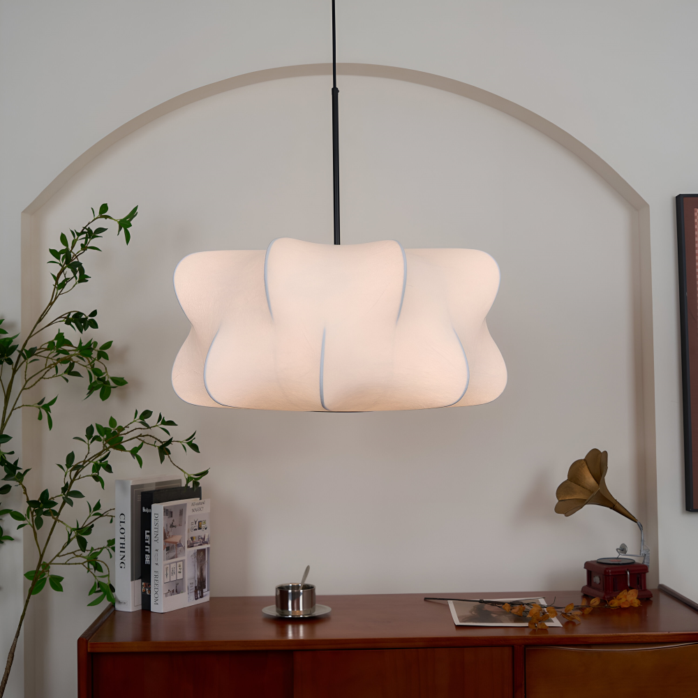Pendant Lamp Minimalist Wabi Sabi Cocoon Shape with Adjustable Cable