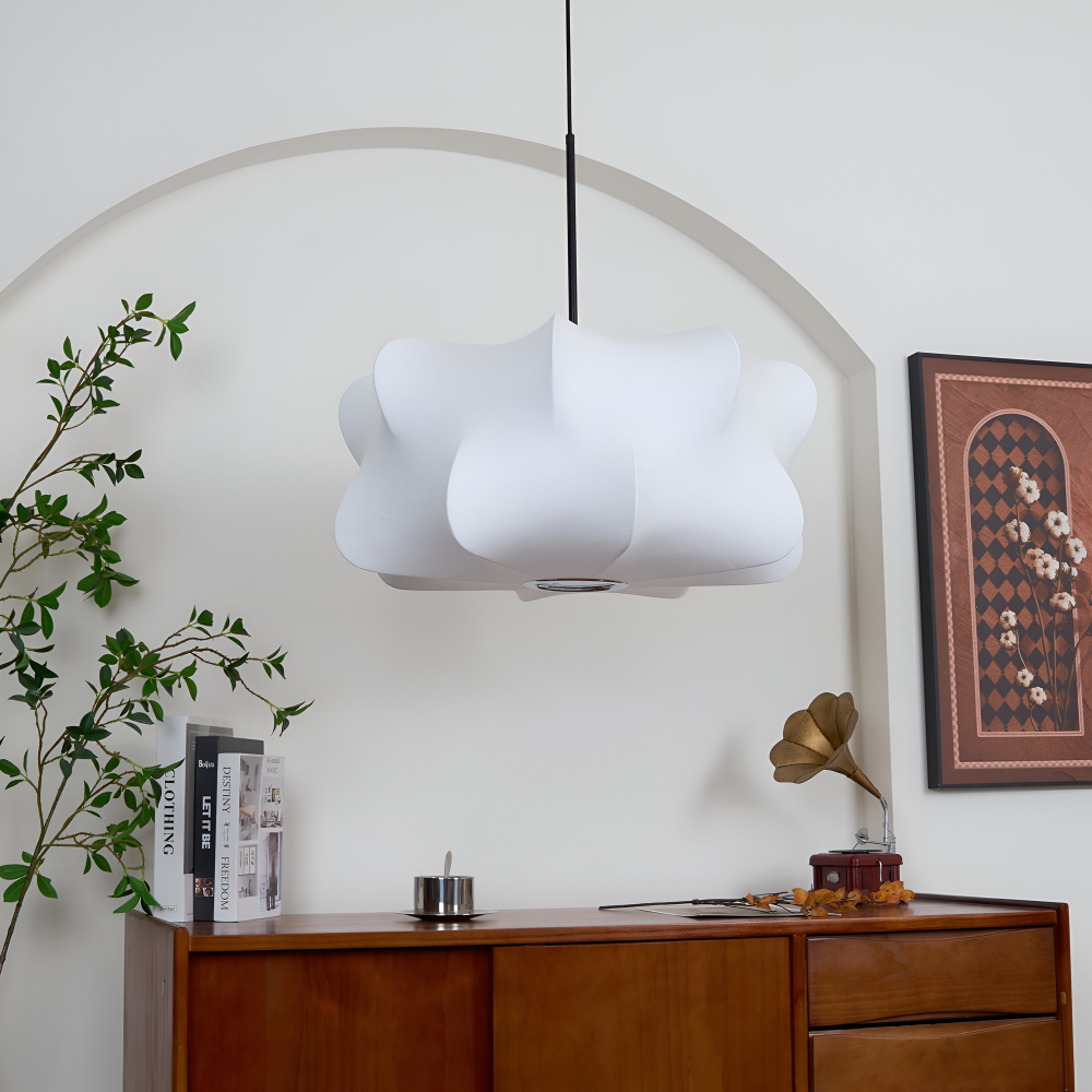 Pendant Lamp Minimalist Wabi Sabi Cocoon Shape with Adjustable Cable