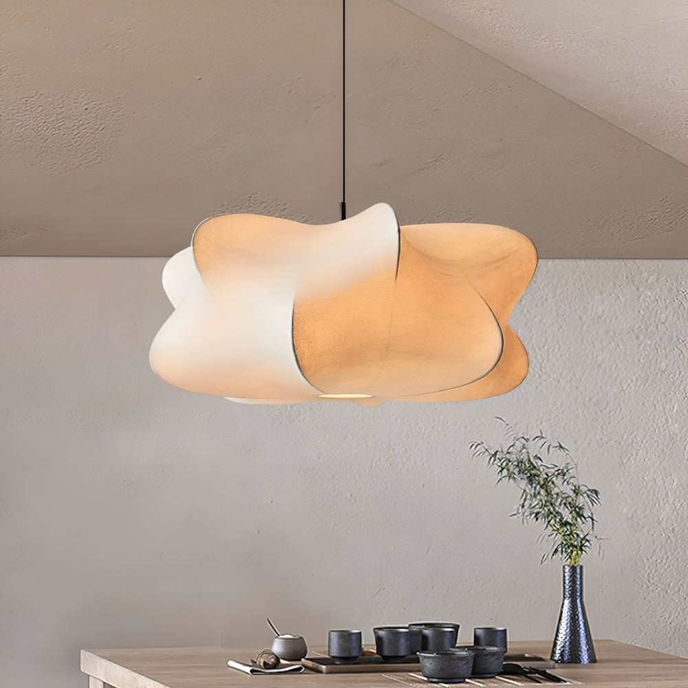 Pendant Lamp Minimalist Wabi Sabi Cocoon Shape with Adjustable Cable