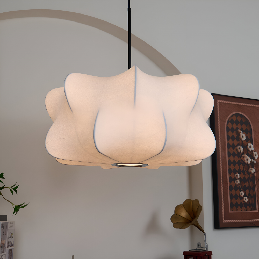 Pendant Lamp Minimalist Wabi Sabi Cocoon Shape with Adjustable Cable