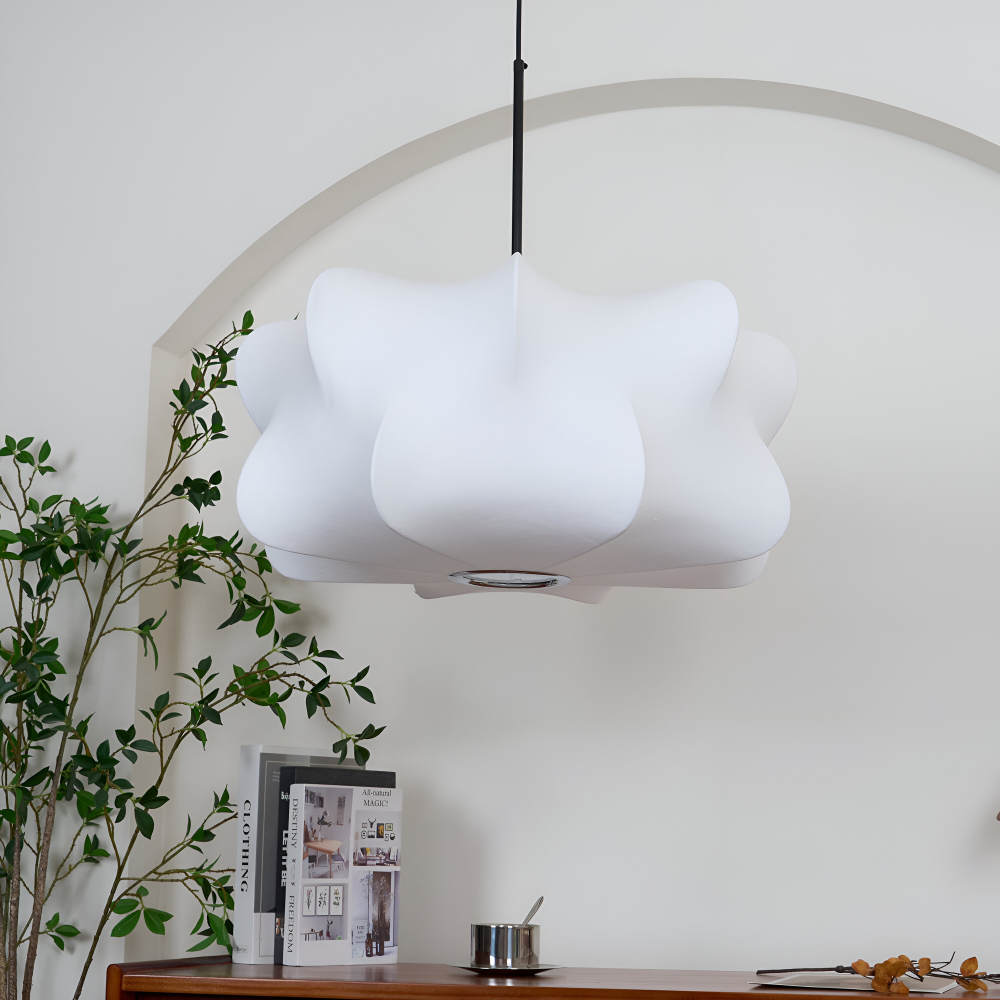 Pendant Lamp Minimalist Wabi Sabi Cocoon Shape with Adjustable Cable