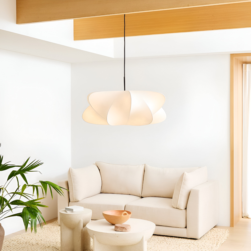 Pendant Lamp Minimalist Wabi Sabi Cocoon Shape with Adjustable Cable