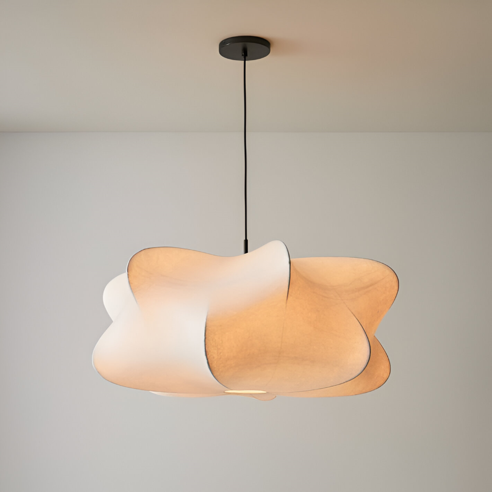 Pendant Lamp Minimalist Wabi Sabi Cocoon Shape with Adjustable Cable