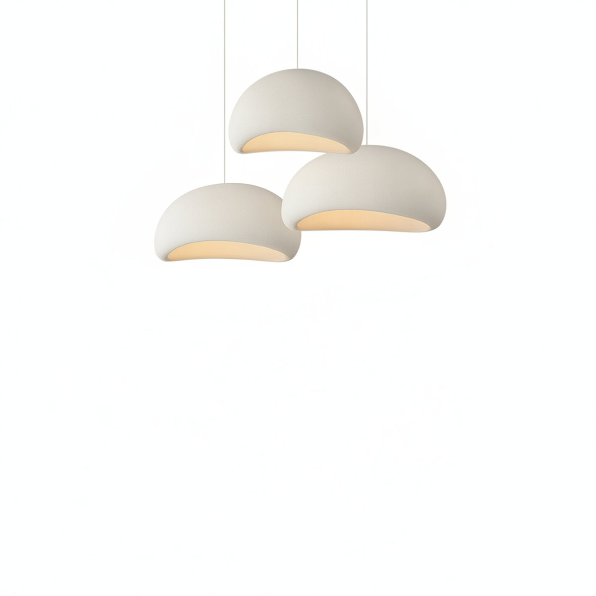 Pendant Lamp Minimalist Wabi-Sabi Dome Shape with Textured Finish