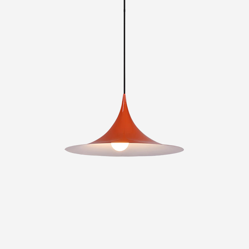 Pendant Lamp Minimalist with Flared Shade and Adjustable Cord