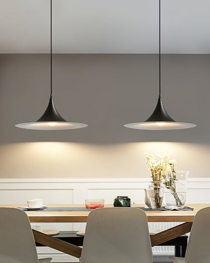 Pendant Lamp Minimalist with Flared Shade and Adjustable Cord